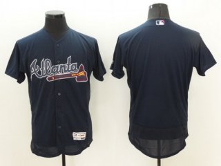 Men's Atlanta Braves Blank Navy Blue 2016 Flexbase Majestic Baseball Jersey