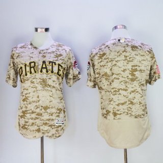 Men's Pittsburgh Pirates Blank Camo 2016 Flexbase Majestic Baseball Jersey