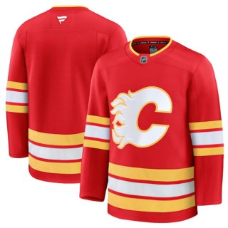 Men's Calgary Flames Blank Red 2024-25 Home Stitched Hockey Jersey