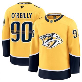 Men's Nashville Predators #90 Ryan O'Reilly Gold 2024-25 Home Stitched Hockey Jersey