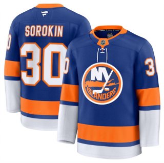 Men's New York Islanders #30 Ilya Sorokin Royal 2024-25 Home Stitched Hockey Jersey