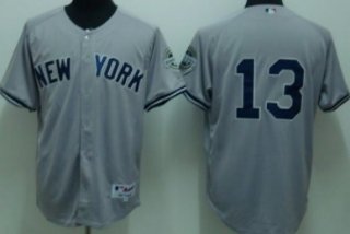 New York Yankees #13 Alex Rodriguez Gray Jersey