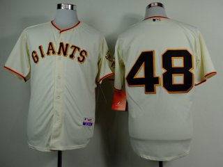 San Francisco Giants #48 Pablo Sandoval Cream Jersey