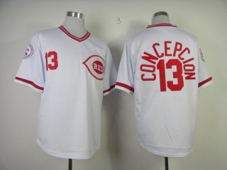 Cincinnati Reds #13 Dave Concepcion 1976 White Throwback Jersey