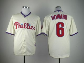 Philadelphia Phillies #6 Ryan Howard Cream Jersey