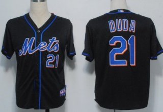 New York Mets #21 Lucas Duda Black Jersey