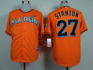 Miami Marlins #27 Giancarlo Stanton Orange Jersey