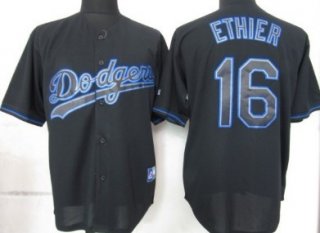 Los Angeles Dodgers #16 Andre Ethier Black Fashion Jersey