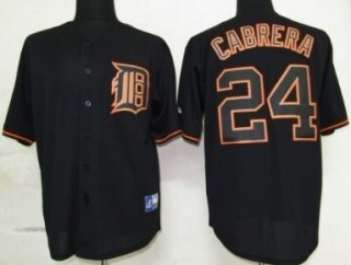 Detroit Tigers #24 Miguel Cabrera Black Fashion Jersey