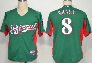 Milwaukee Brewers #8 Ryan Braun Green Jersey