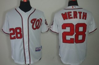 Washington Nationals #28 Jayson Werth White Jersey