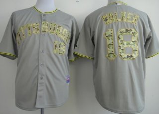 Pittsburgh Pirates #18 Neil Walker Gray With Camo Jersey