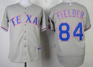 Texas Rangers #84 Prince Fielder 2014 Gray Jersey