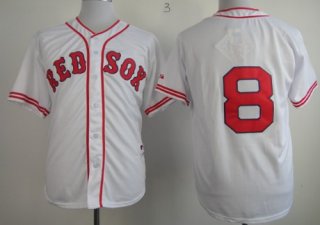 Boston Red Sox #8 Carl Yastrzemski 1936 White Jersey