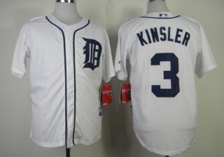 Detroit Tigers #3 Ian Kinsler White Jersey