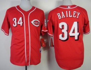 Cincinnati Reds #34 Homer Bailey Red Jersey