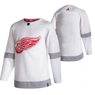 Detroit Red Wings Blank White Men's Adidas 2020-21 Reverse Retro Alternate NHL Jersey