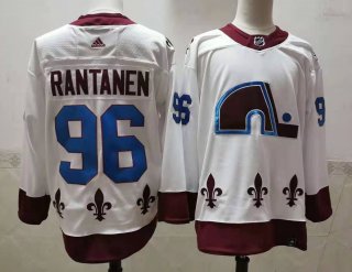 Men's Colorado Avalanche #96 Mikko Rantanen White 2021 Retro Stitched NHL Jersey