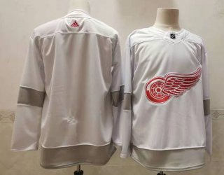 Men's Detroit Red Wings Blank White Adidas 2020-21 Alternate Authentic Player NHL Jersey