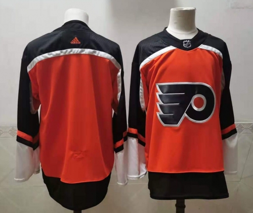 Men's Philadelphia Flyers Blank Orange With Black Name Adidas 2020-21 Stitched NHL Jersey