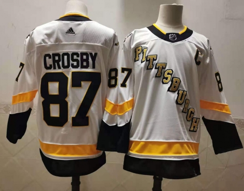 Men's Pittsburgh Penguins #87 Sidney Crosby White Adidas 2020-21 Stitched NHL Jersey