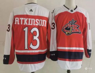 Men's Columbus Blue Jackets #13 Cam Atkinson Orange 2021 Retro Stitched NHL Jersey