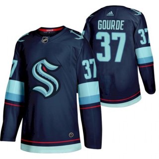 Men's Seattle #37 Kraken Yanni Gourde 2022 Home Navy Jersey