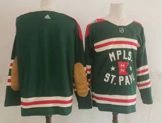 Men's Minnesota Wild Blank Green 2022 Winter Classic Adidas Stitched NHL Jersey