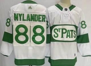 Men's Toronto Maple Leafs #88 William Nylander White 2019 St Pats Stitched Jersey