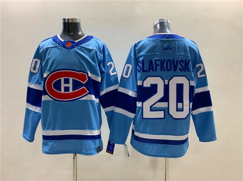 Men's Montreal Canadiens #20 Juraj Slafkovsky 2022-23 Reverse Retro Stitched Jersey