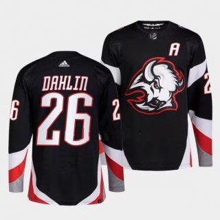 Men's Buffalo Sabres #26 Rasmus Dahlin Black 2022-23 Stitched Jersey