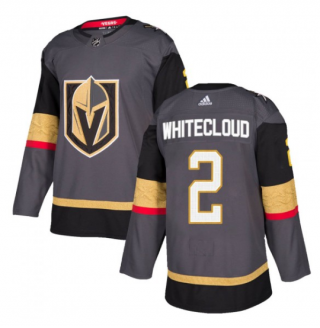 Men's Vegas Golden Knights #2 Zach Whitecloud Gray Stitched Jersey