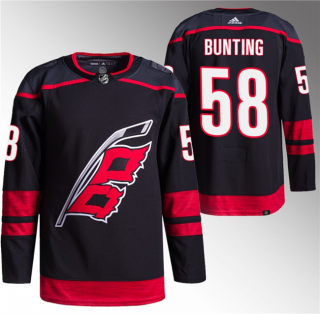 Men's Carolina Hurricanes #58 Michael Bunting Black Stitched Jersey