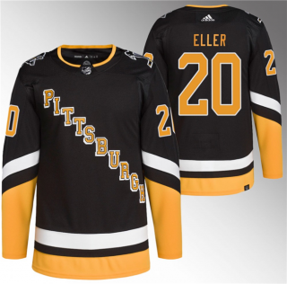 Men's Pittsburgh Penguins #20 Lars Eller Black Stitched Jersey