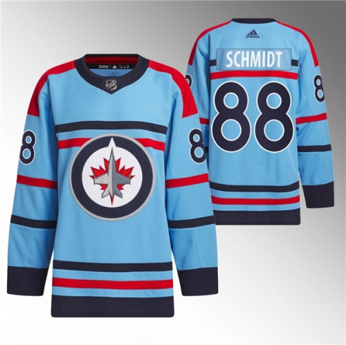 Men's Winnipeg Jets #88 Nate Schmidt Light Blue Anniversary Primegreen Stitched Jersey