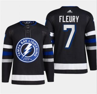 Men's Tampa Bay Lightning #7 Haydn Fleury Black 2024 Stadium Series Stitched Jersey