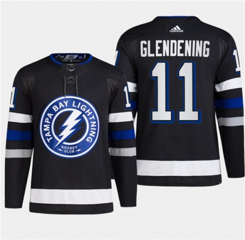 Men's Tampa Bay Lightning #11 Luke Glendening Black 2024 Stadium Series Stitched Jersey