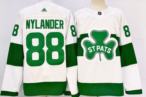 Men's Toronto Maple Leafs #88 William Nylander White St Patricks Authentic Jersey