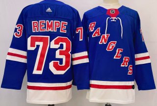 Men's New York Rangers #73 Matt Rempe Royal Stitched Jersey