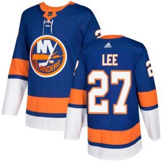 Adidas Islanders #27 Anders Lee Royal Blue Home Authentic Stitched NHL Jersey