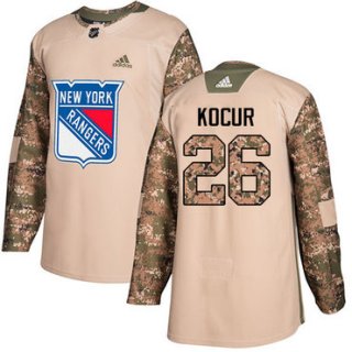 Adidas Rangers #26 Joe Kocur Camo Authentic 2017 Veterans Day Stitched NHL Jersey