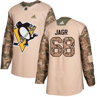 Adidas Penguins #68 Jaromir Jagr Camo Authentic 2017 Veterans Day Stitched NHL Jersey