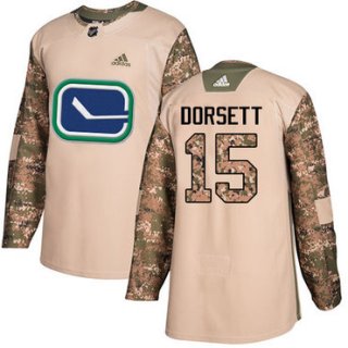 Adidas Canucks #15 Derek Dorsett Camo Authentic 2017 Veterans Day Stitched NHL Jersey