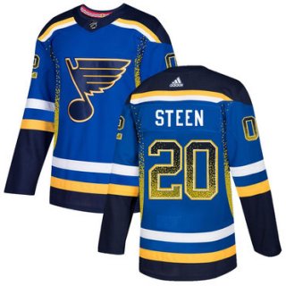 Men's St. Louis Blues #20 Alexander Steen Royal Drift Fashion Adidas Jersey