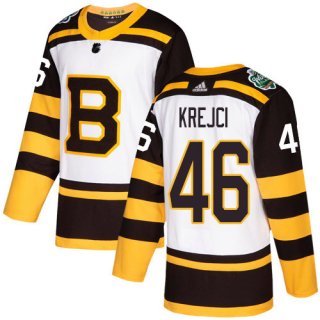 Adidas Bruins #46 David Krejci White Authentic 2019 Winter Classic Stitched NHL Jersey