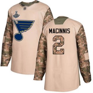 Blues #2 Al MacInnis Camo Authentic 2017 Veterans Day Stanley Cup Champions Stitched Hockey Jersey