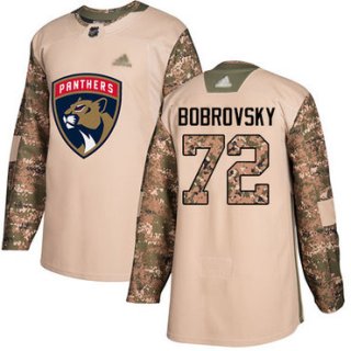 Panthers #72 Sergei Bobrovsky Camo Authentic 2017 Veterans Day Stitched Hockey Jersey