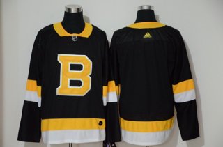 Men's Boston Bruins Blank Black Throwback Authentic Stitched Hockey Jersey