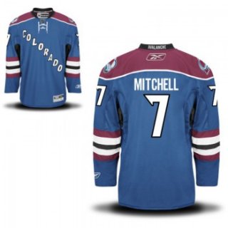 Men's Reebok Colorado Avalanche #7 John Mitchell Authentic Royal Blue Alternate NHL Jersey