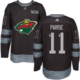 Wild #11 Zach Parise Black 1917-2017 100th Anniversary Stitched NHL Jersey